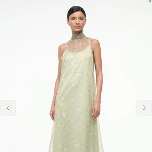 STAUD Albee Botanical Moss Dress